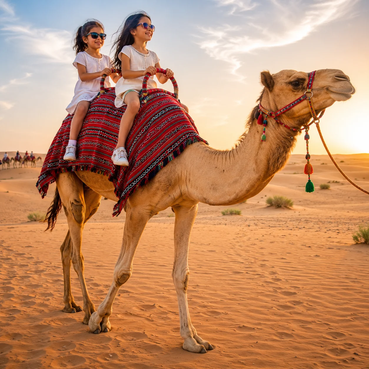 Camel Ride at Sunset